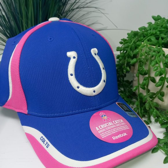Indianapolis Colts Crucial Catch Cancer Support Flexfit Cap - Picture 8 of 8